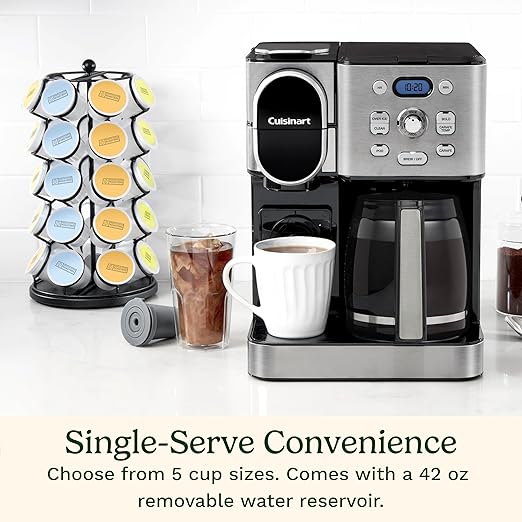 Cuisinart Coffee Maker 12-Cup Hot & Iced Coffee Maker Single Server Brewer Stainless Steel SS-16
