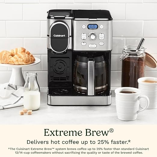 Cuisinart Coffee Maker 12-Cup Hot & Iced Coffee Maker Single Server Brewer Stainless Steel SS-16