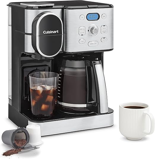 Cuisinart Coffee Maker 12-Cup Hot & Iced Coffee Maker Single Server Brewer Stainless Steel SS-16